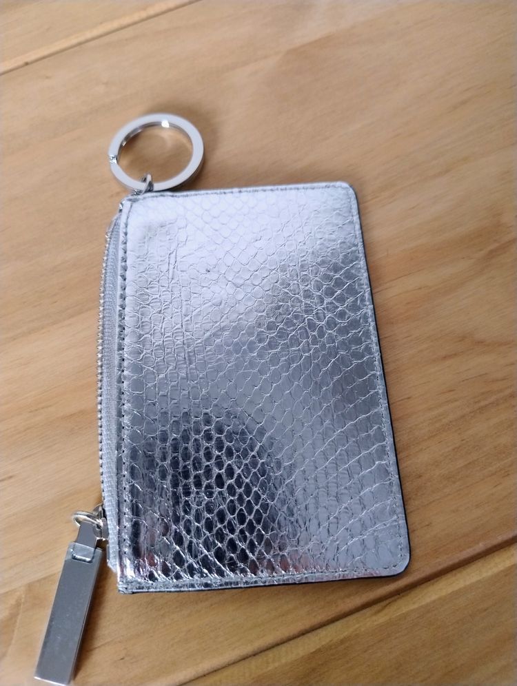 Karen Millen Karen Millen Silver Textured Keychain Wallet product image